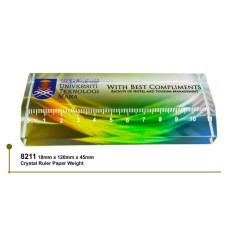 Crystal Ruler Paper Weight NC8211 NC8211
